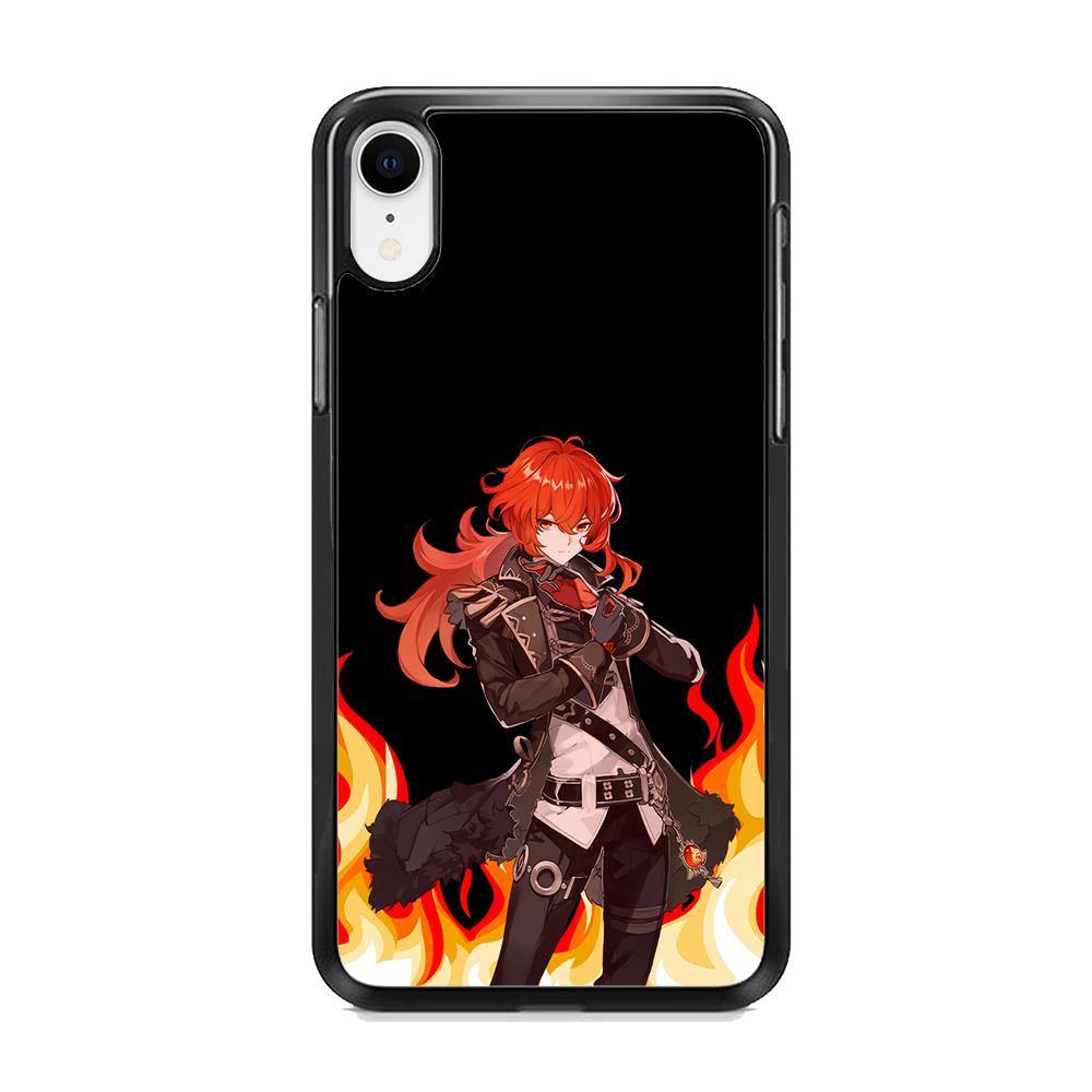 Genshin Impact Diluc Pyro Element iPhone XR Case - ezzyst