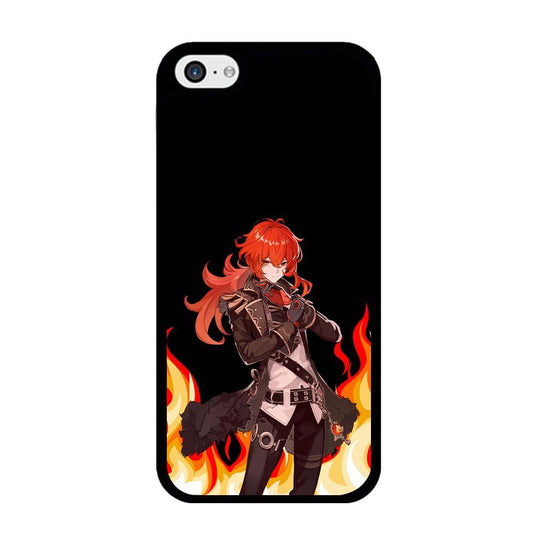 Genshin Impact Diluc Pyro Element iPhone 5 | 5s Case - Ezzystore