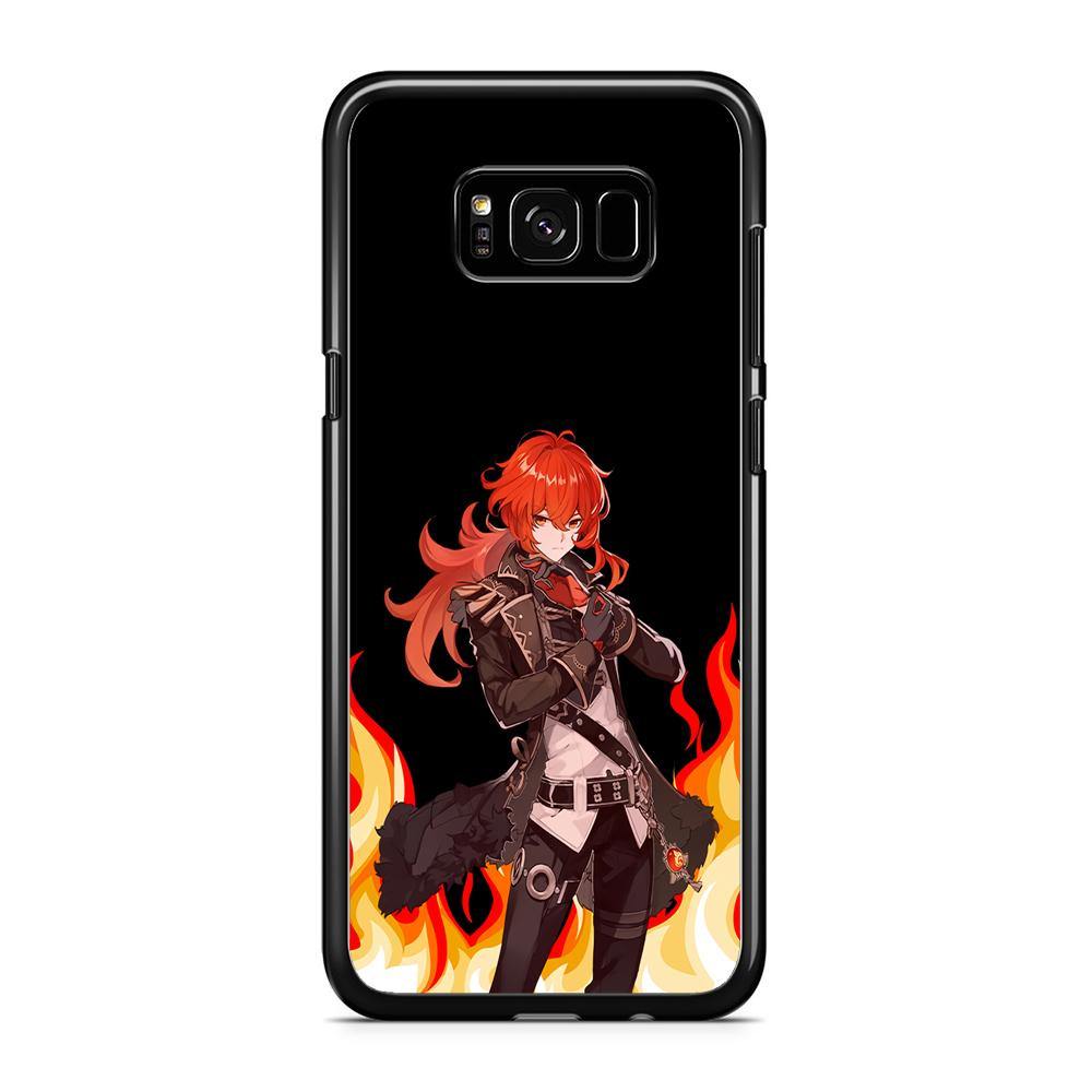 Genshin Impact Diluc Pyro Element Samsung Galaxy S8 Case - ezzyst