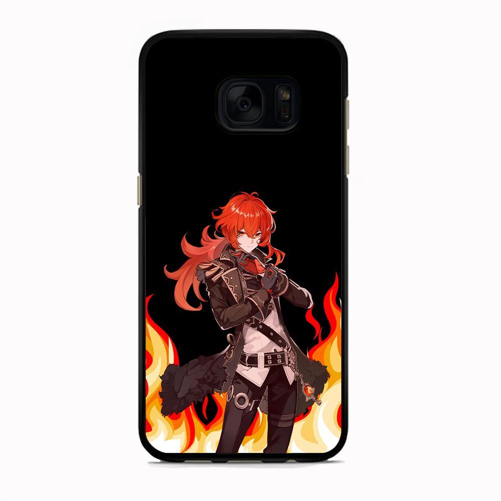 Genshin Impact Diluc Pyro Element Samsung Galaxy S7 Case - ezzyst