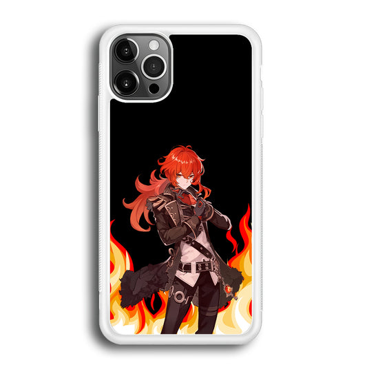Genshin Impact Diluc Pyro Element iPhone 12 Pro Max Case