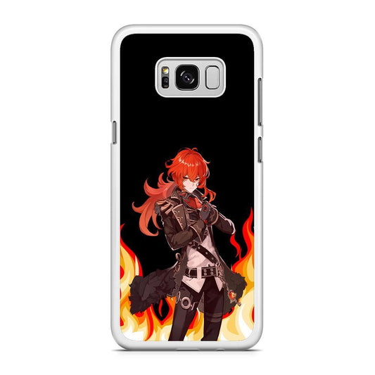 Genshin Impact Diluc Pyro Element Samsung Galaxy S8 Case - ezzyst