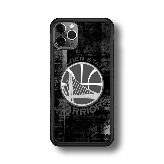 Golden State Warriors Grey Word Abstract iPhone 11 Pro Max Case