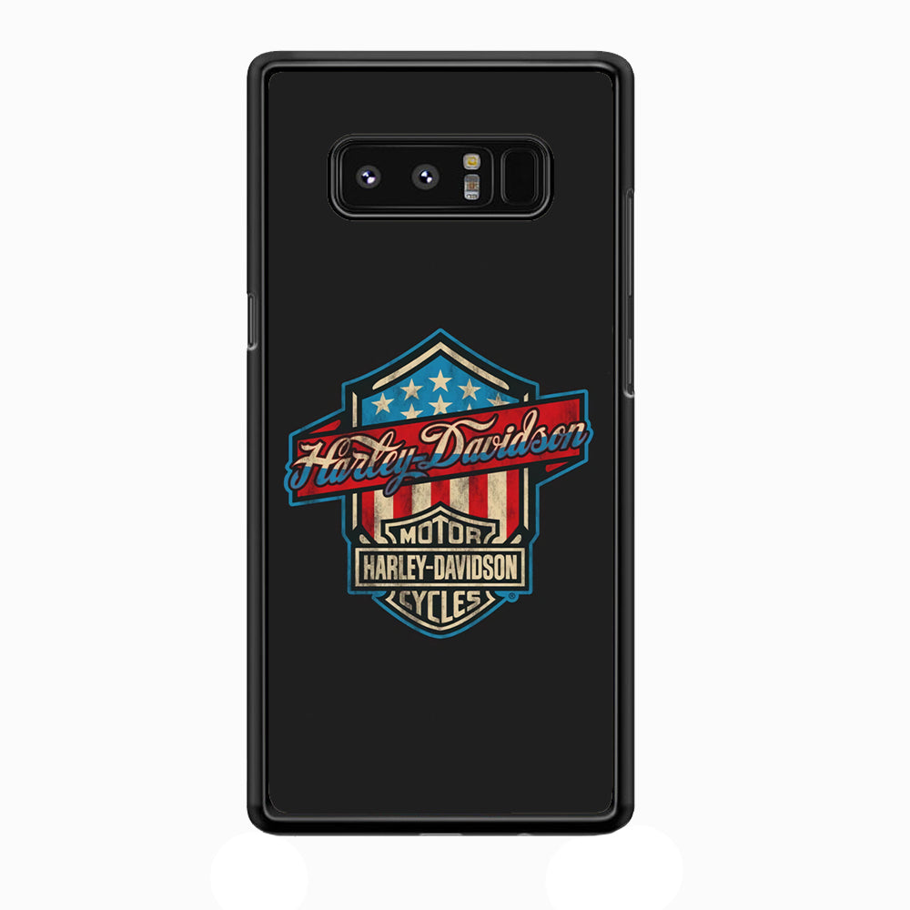 Harley Davidson Emblem Grey Logo Samsung Galaxy Note 8 Case