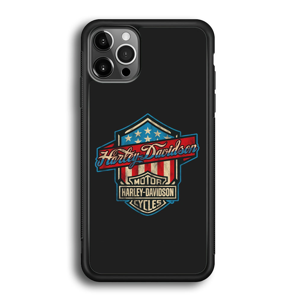 Harley Davidson Emblem Grey Logo iPhone 12 Pro Max Case