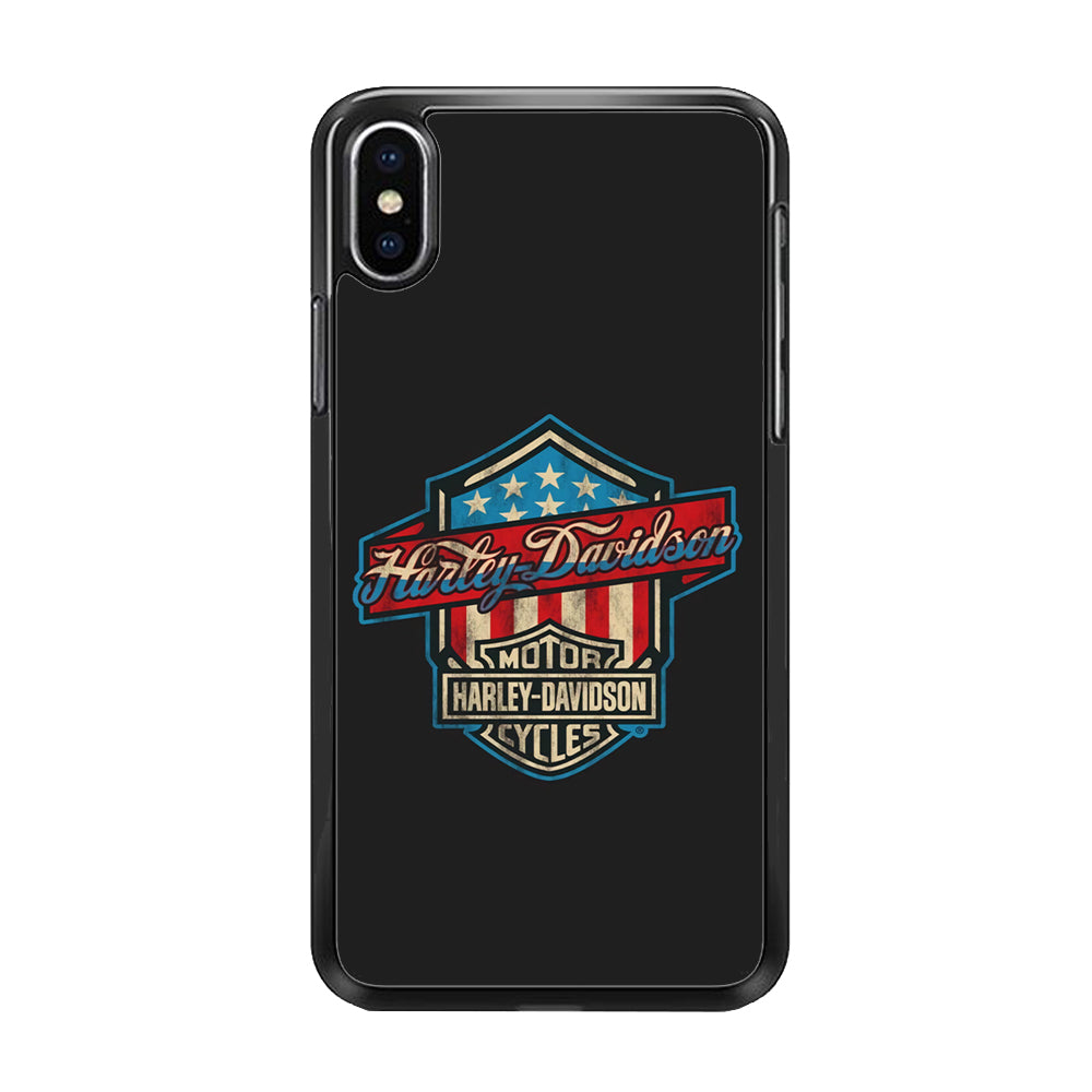 Harley Davidson Emblem Grey Logo iPhone Xs Max Case