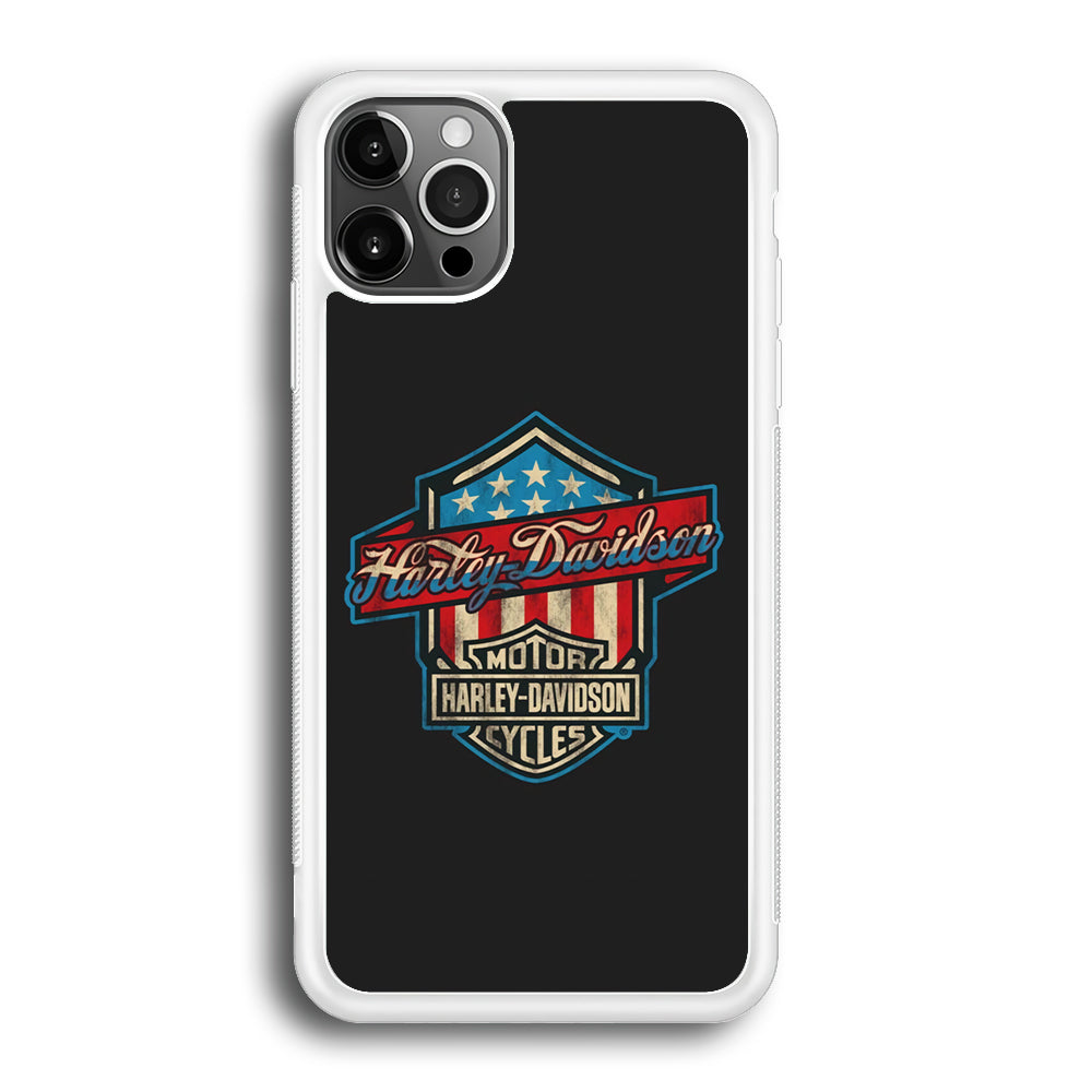 Harley Davidson Emblem Grey Logo iPhone 12 Pro Max Case