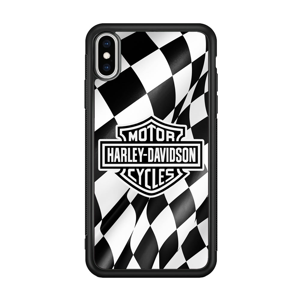 Harley Davidson Race Flag Emblem iPhone X Case