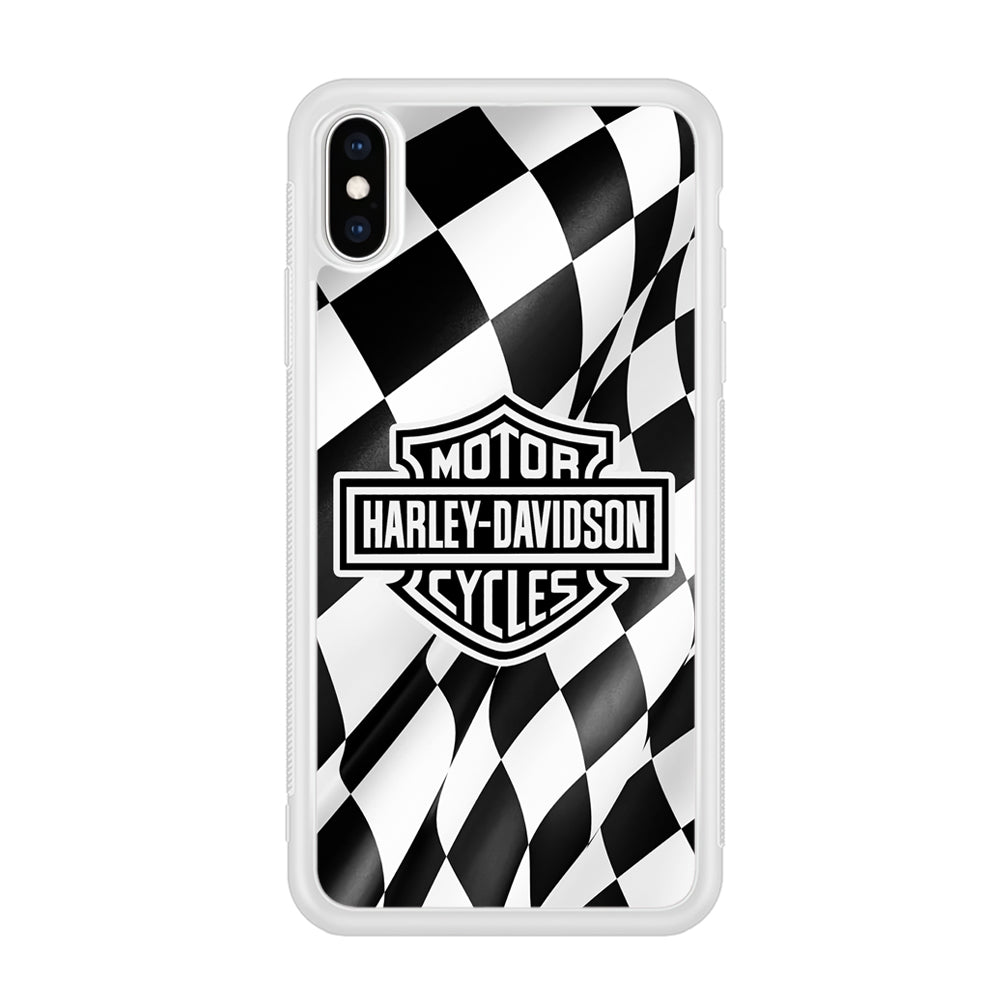 Harley Davidson Race Flag Emblem iPhone X Case