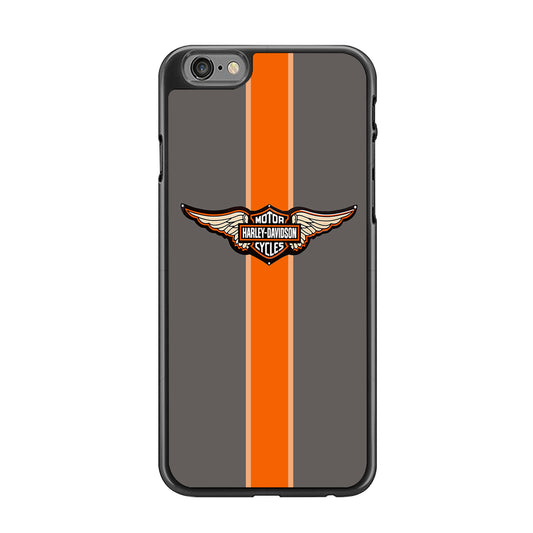 Harley Davidson Wings Logo Orange Grey Stripe Colour iPhone 6 Plus | 6s Plus Case