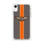Harley Davidson Wings Logo Orange Grey Stripe Colour iPhone XR Case