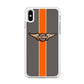 Harley Davidson Wings Logo Orange Grey Stripe Colour iPhone Xs Max Case