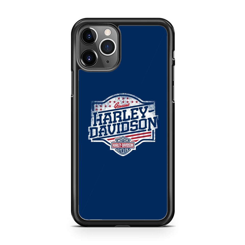 Harley Davidson Blue Flag Logo iPhone 11 Pro Case