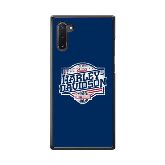 Harley Davidson Blue Flag Logo Samsung Galaxy Note 10 Case