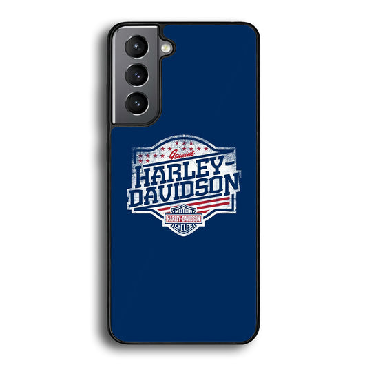 Harley Davidson Blue Flag Logo Samsung Galaxy S21 Plus Case - Ezzystore