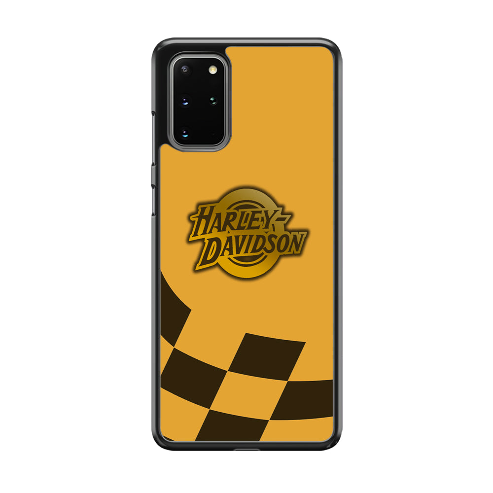 Harley Davidson Gold Logo Flag Racing Samsung Galaxy S20 Plus Case