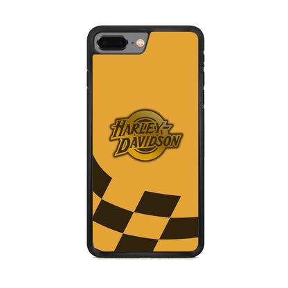 Harley Davidson Gold Logo Flag Racing iPhone 8 Plus Case