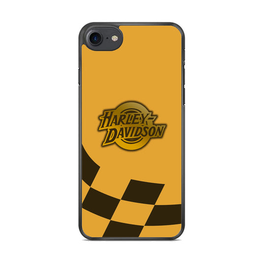Harley Davidson Gold Logo Flag Racing iPhone 8 Case