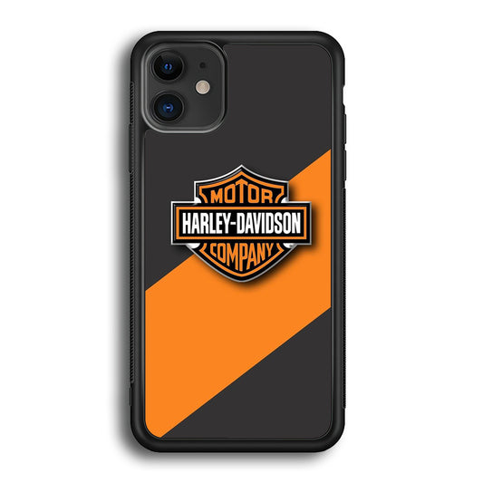 Harley Davidson Logo Stripe Yellow iPhone 12 Case
