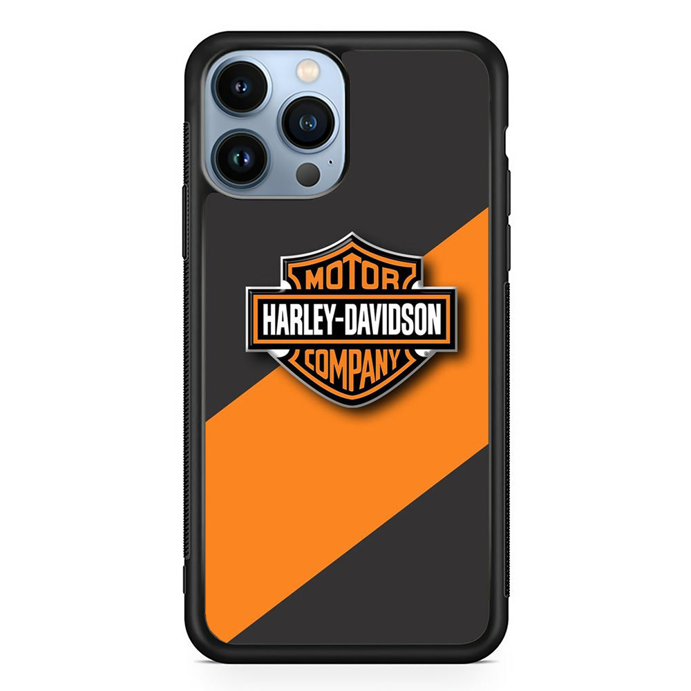 Harley Davidson Logo Stripe Yellow iPhone 13 Pro Case