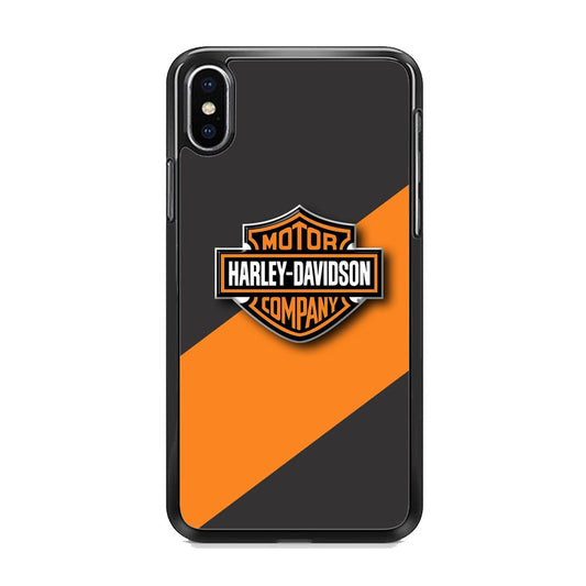 Harley Davidson Logo Stripe Yellow iPhone Xs Max Case