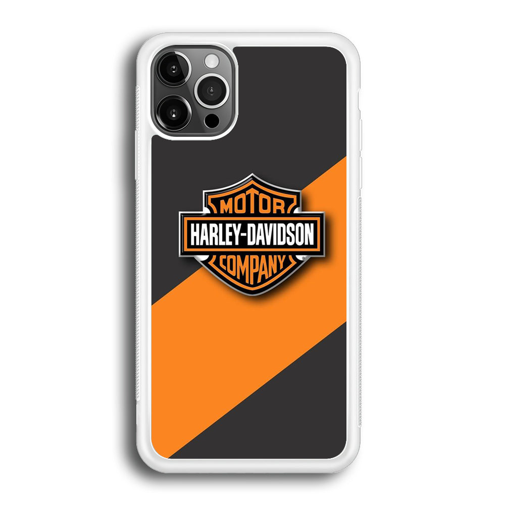 Harley Davidson Logo Stripe Yellow iPhone 12 Pro Max Case