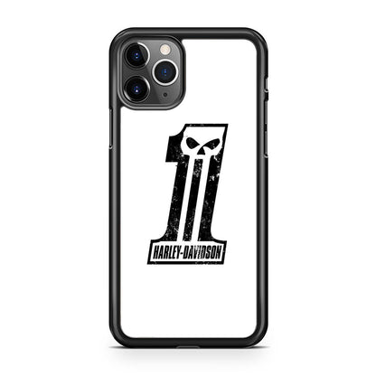 Harley Davidson White Number Skull iPhone 11 Pro Case