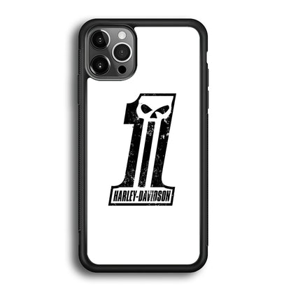 Harley Davidson White Number Skull iPhone 12 Pro Max Case