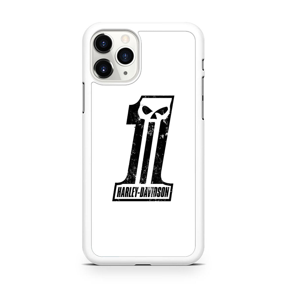 Harley Davidson White Number Skull iPhone 11 Pro Case