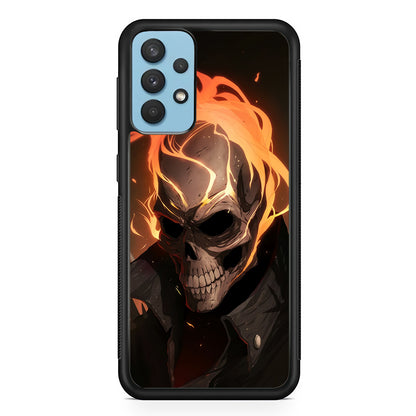 Head Skull Flames Samsung Galaxy A32 Case