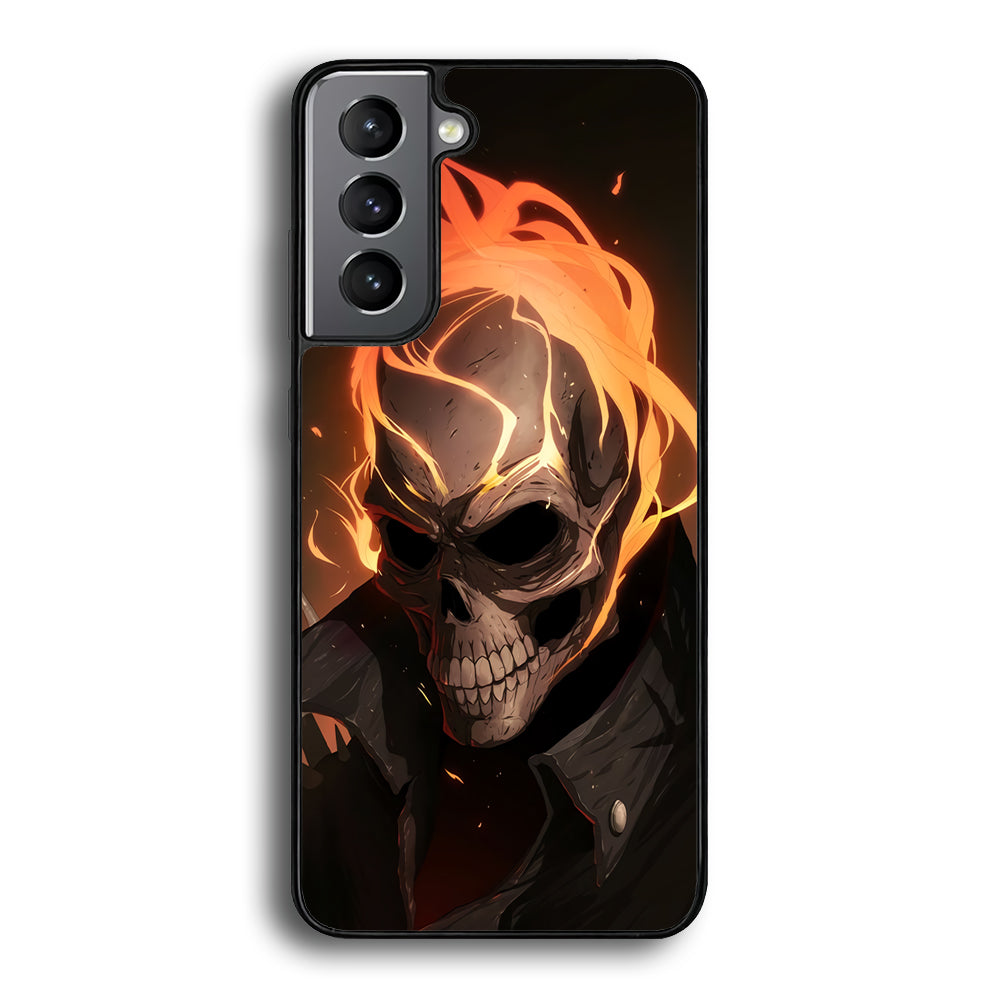 Head Skull Flames Samsung Galaxy S21 Plus Case - Ezzystore