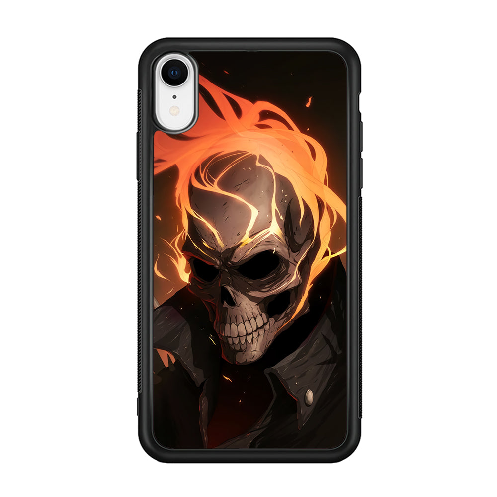 Head Skull Flames iPhone XR Case