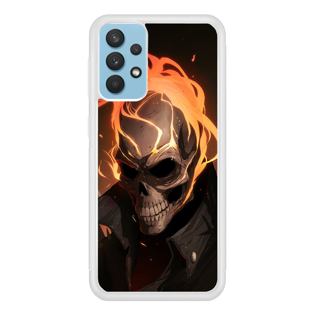 Head Skull Flames Samsung Galaxy A32 Case