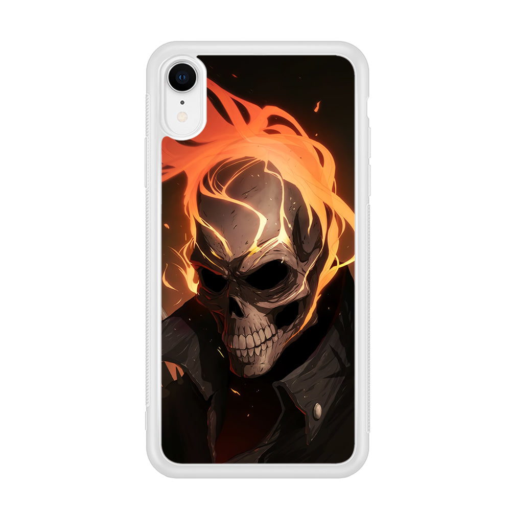 Head Skull Flames iPhone XR Case
