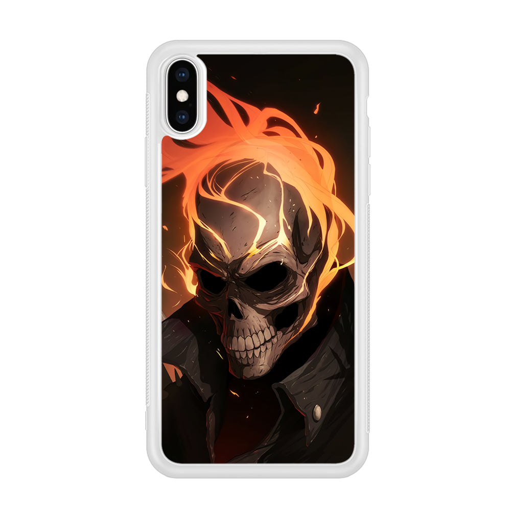 Head Skull Flames iPhone X Case