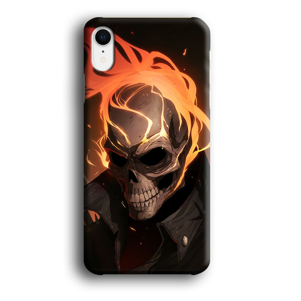 Head Skull Flames iPhone XR Case