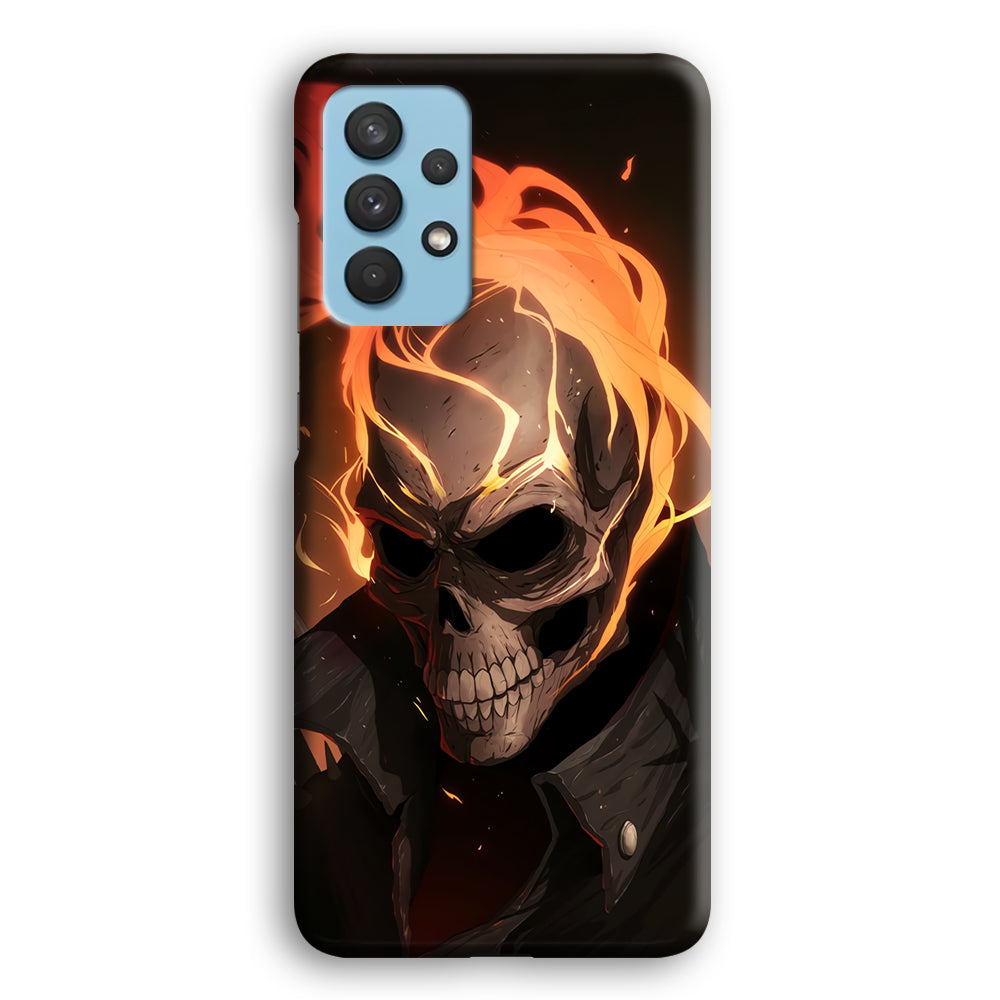 Head Skull Flames Samsung Galaxy A32 Case