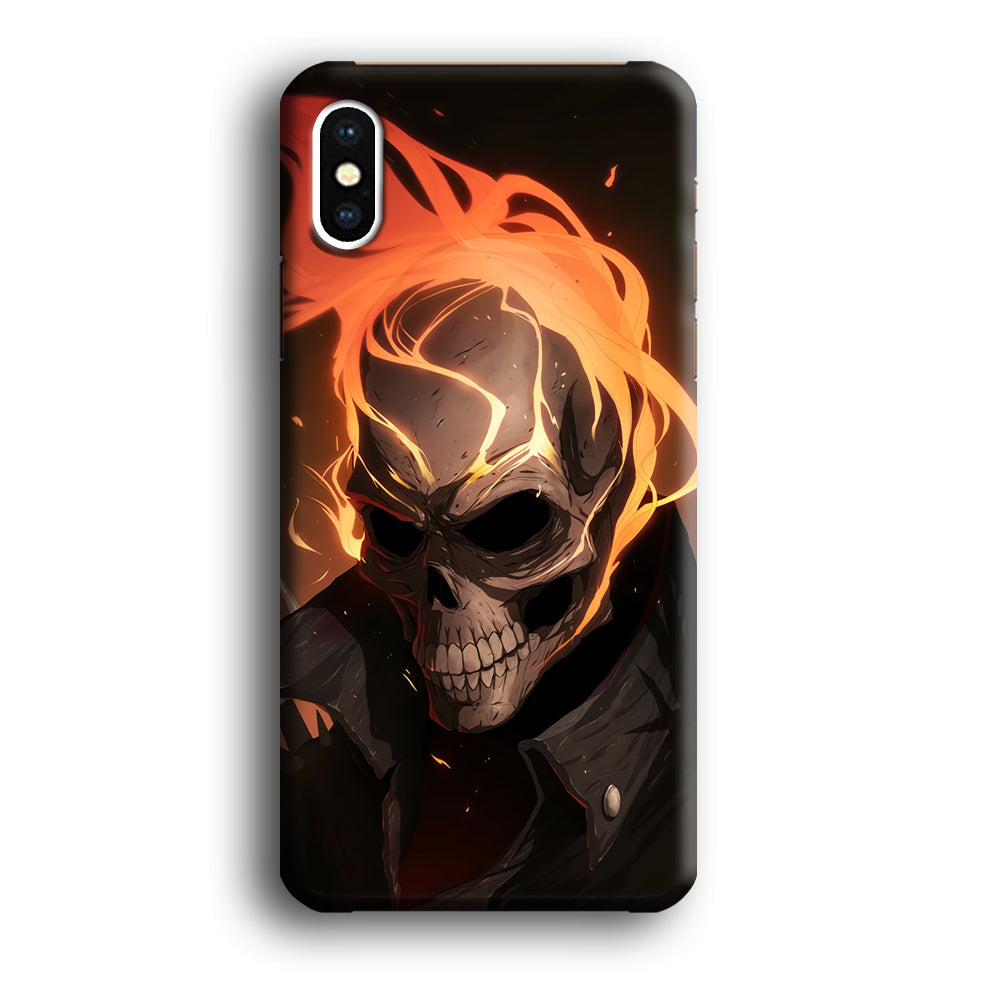 Head Skull Flames iPhone X Case