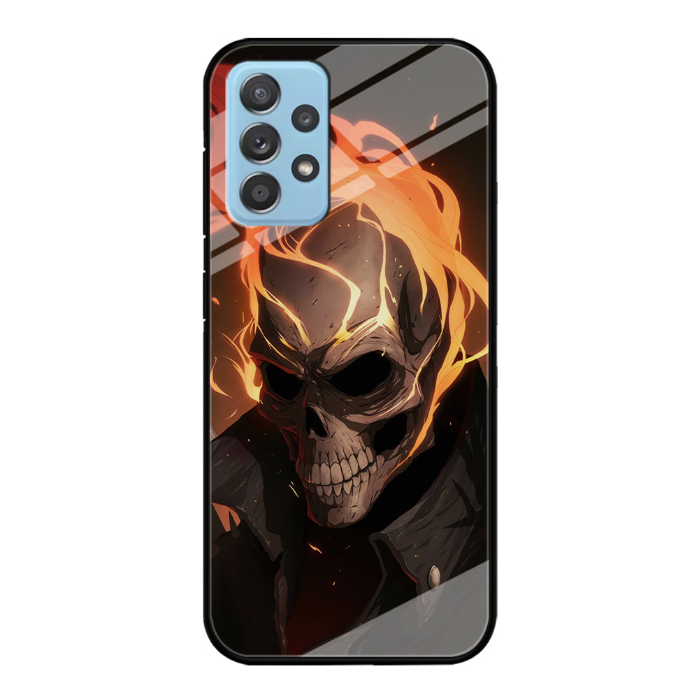 Head Skull Flames Samsung Galaxy A72 Case