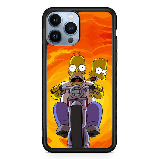 Homer and Bart Rider iPhone 13 Pro Max Case