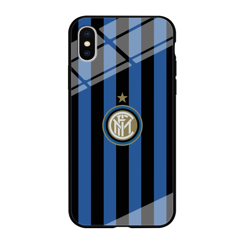 Inter Milan Pattern Of Icon iPhone X Case