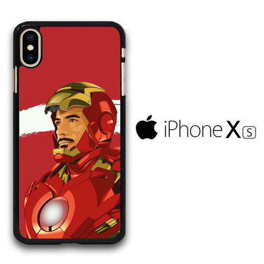 Ironman Red White Stripe iPhone Xs Case