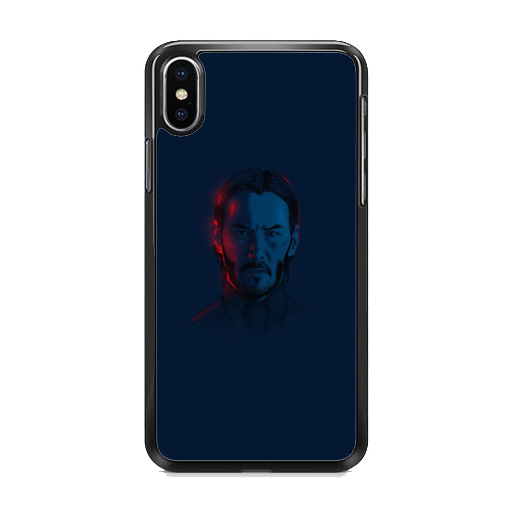 John Wick Face Navy iPhone X Case