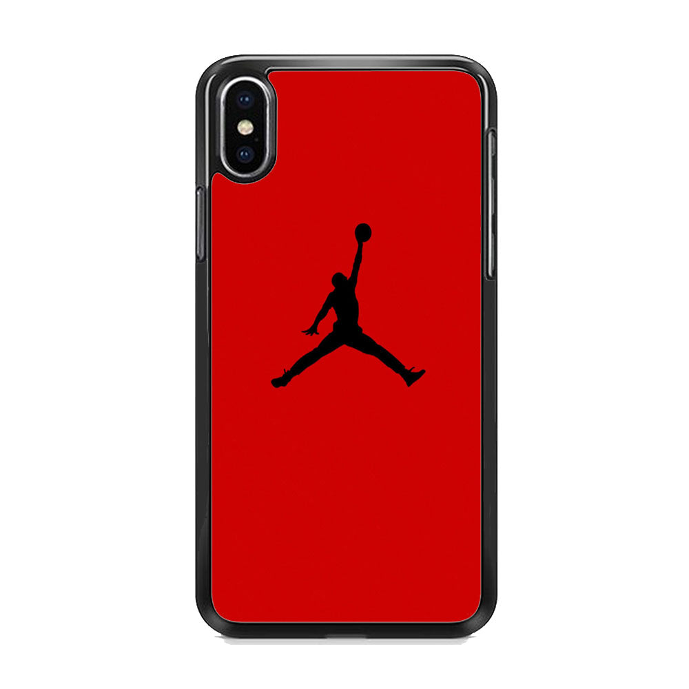 Jordan Red Simple iPhone Xs Max Case