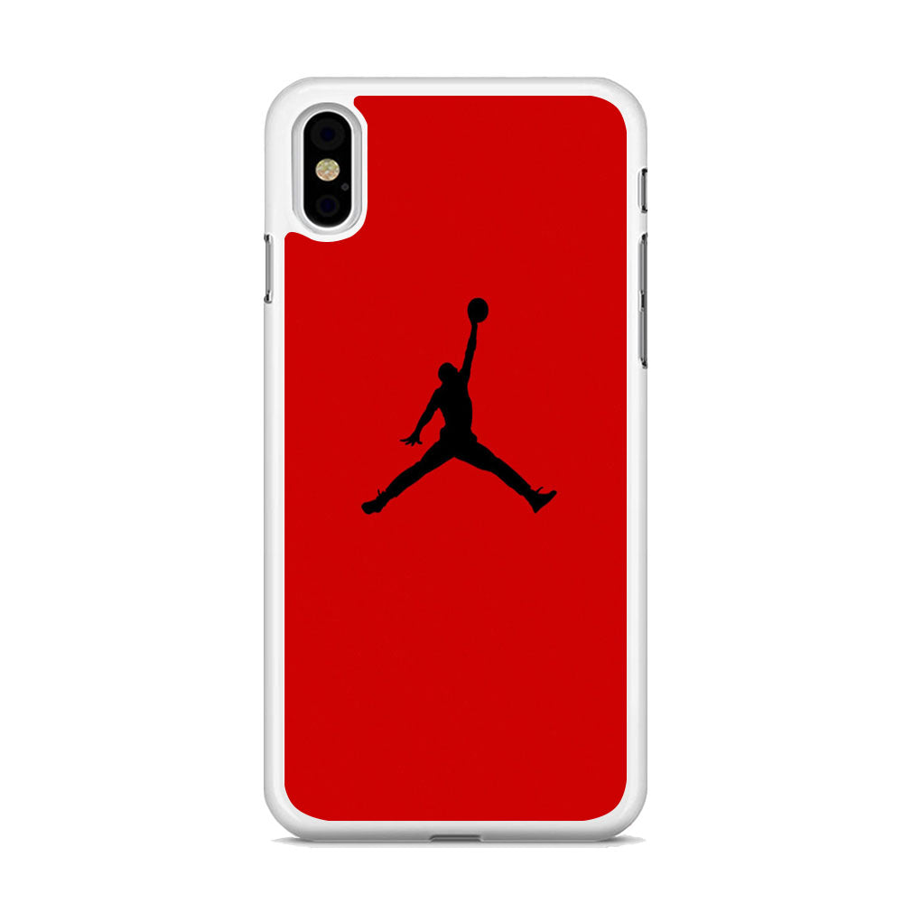 Jordan Red Simple iPhone Xs Max Case