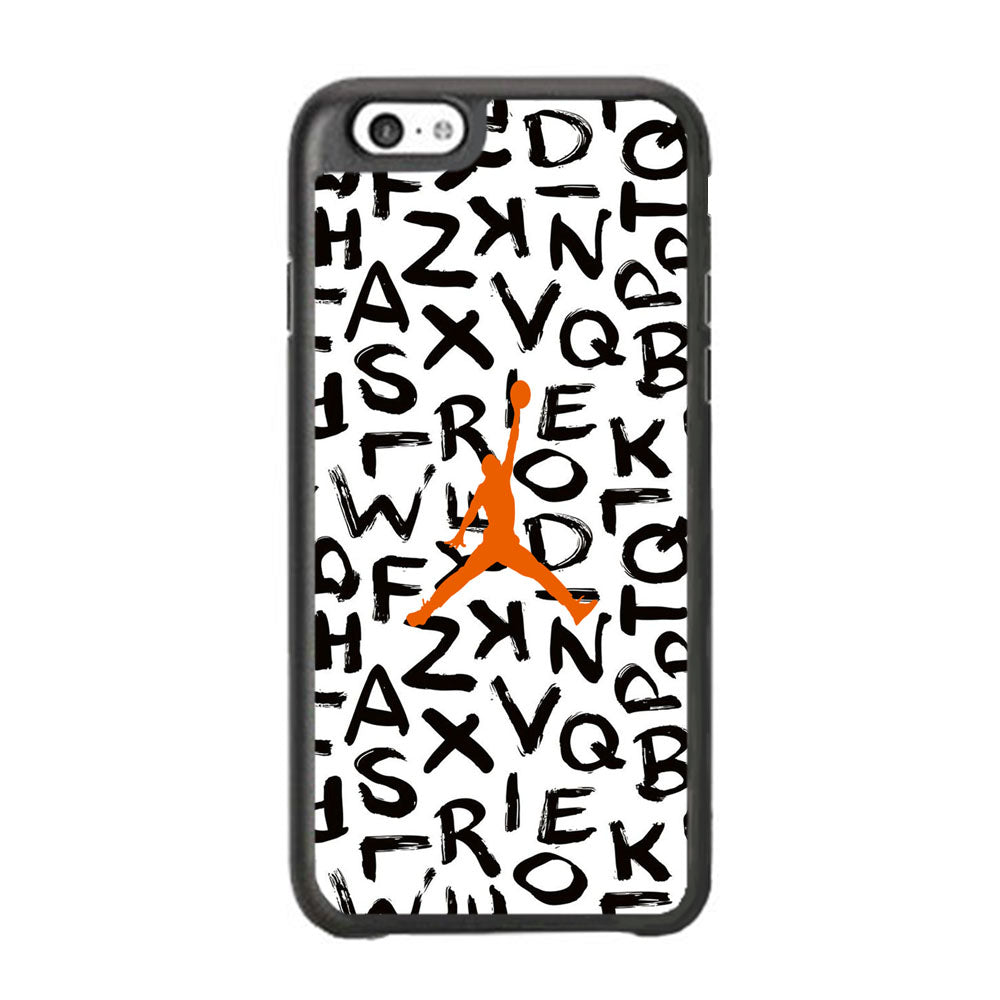 Jordan White Aphabet Orange Logo iPhone 6 Plus | 6s Plus Case