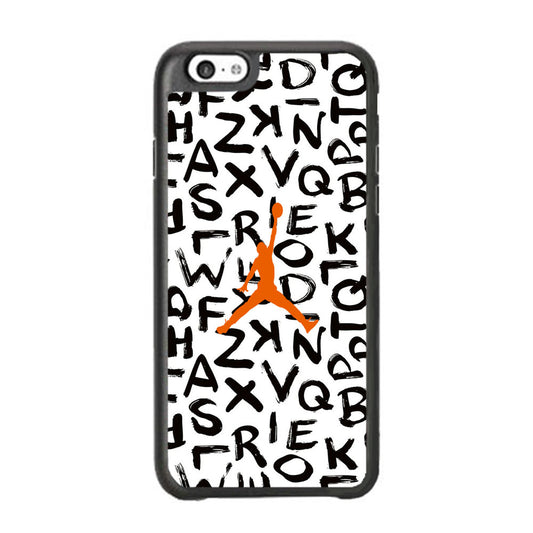 Jordan White Aphabet Orange Logo iPhone 6 | 6s Case