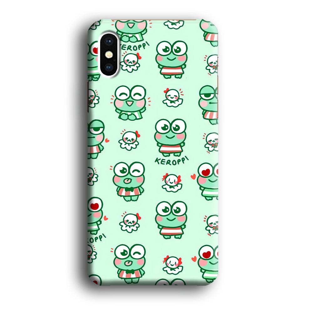 Keroppi Cute Expression iPhone X Case