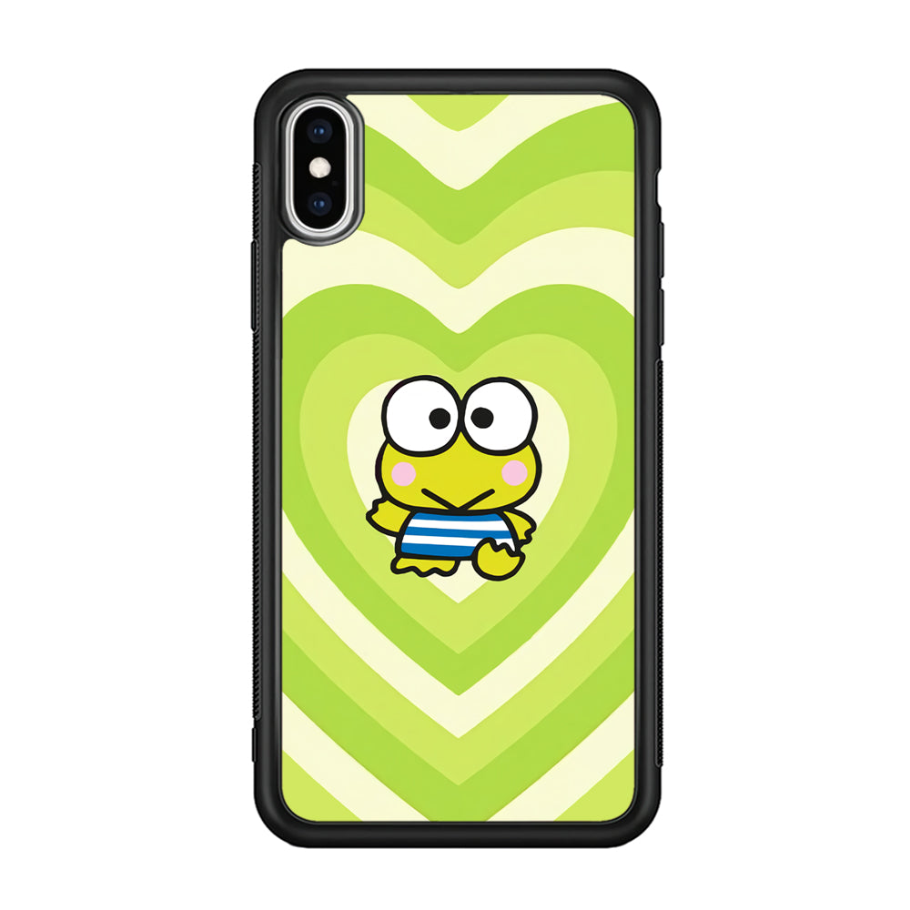 Keroppi Love Pattern iPhone Xs Max Case