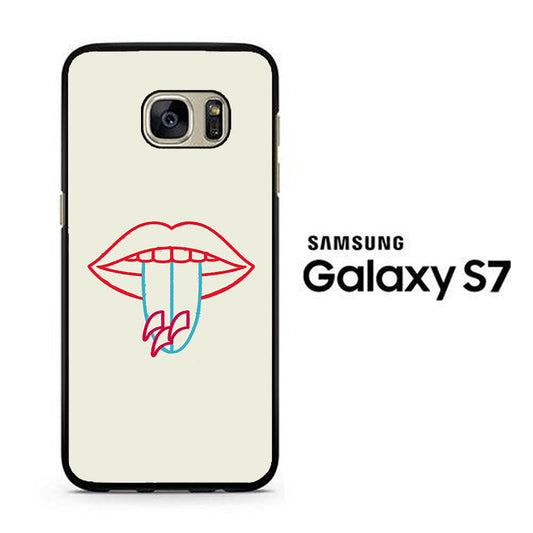 Lip Tongue Surfing Board Samsung Galaxy S7 Case